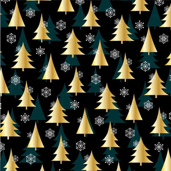 Christmas trees pattern — Stock Vector