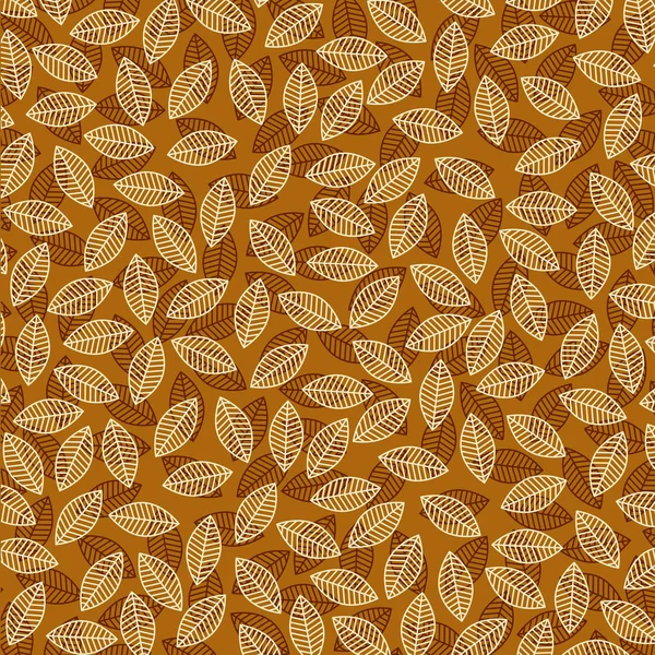 Modèle de feuilles brun — Image vectorielle