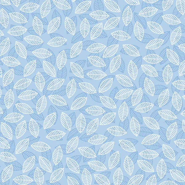 Modèle de feuilles bleues — Image vectorielle