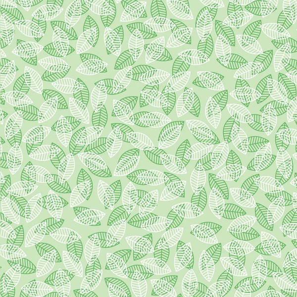 Green leaves pattern — Stock Vector