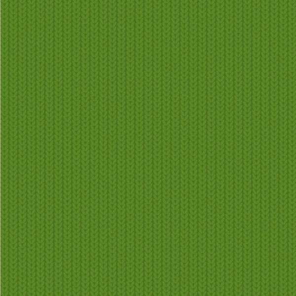 Grüner Strickhintergrund — Stockvektor