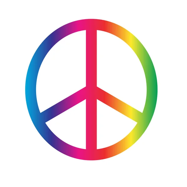 Rainbow peace-tecken — Stock vektor