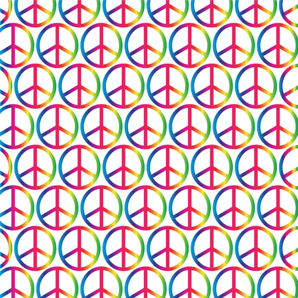 Rainbow peace tecken — Stock vektor