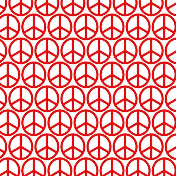 Desen kırmızı barış işaretleri — Stok Vektör