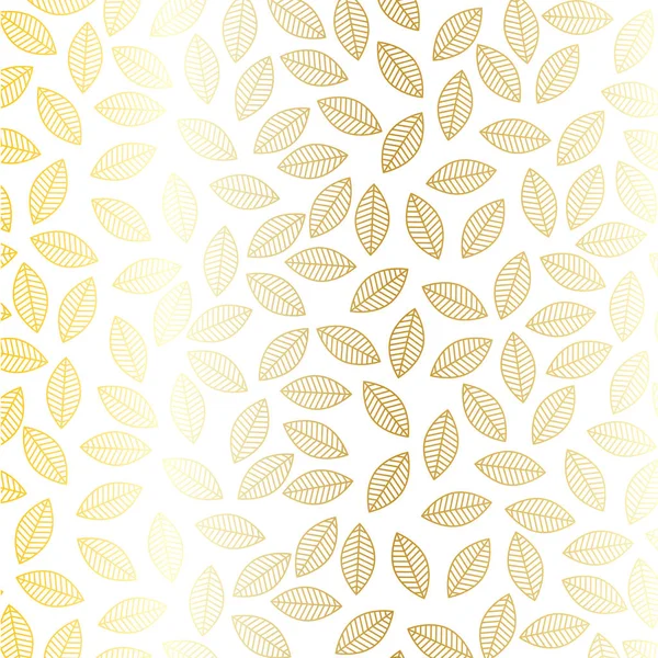 Golden leaves pattern — Stock Vector