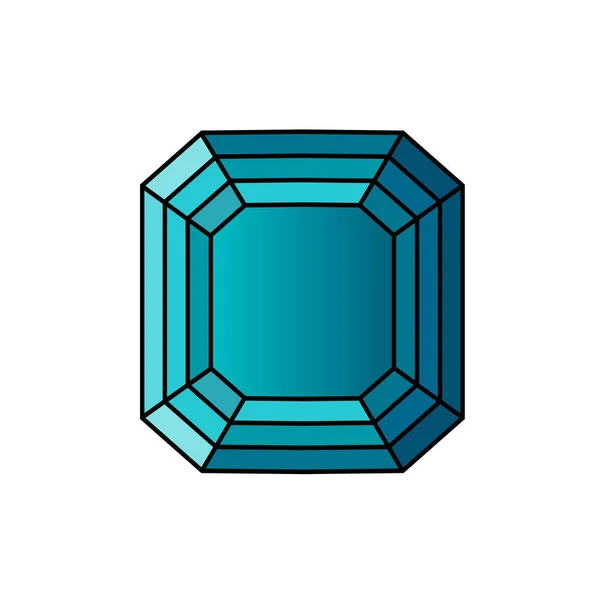 Design della gemma blu — Vettoriale Stock