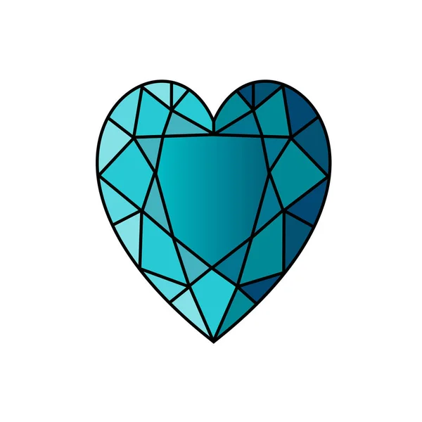 青い宝石のデザイン — ストックベクタ