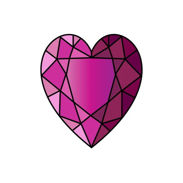Красивый фиолетовый драгоценный камень — стоковый вектор