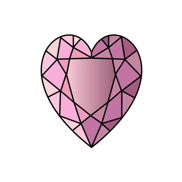 美丽的紫色宝石的设计 — 图库矢量图片