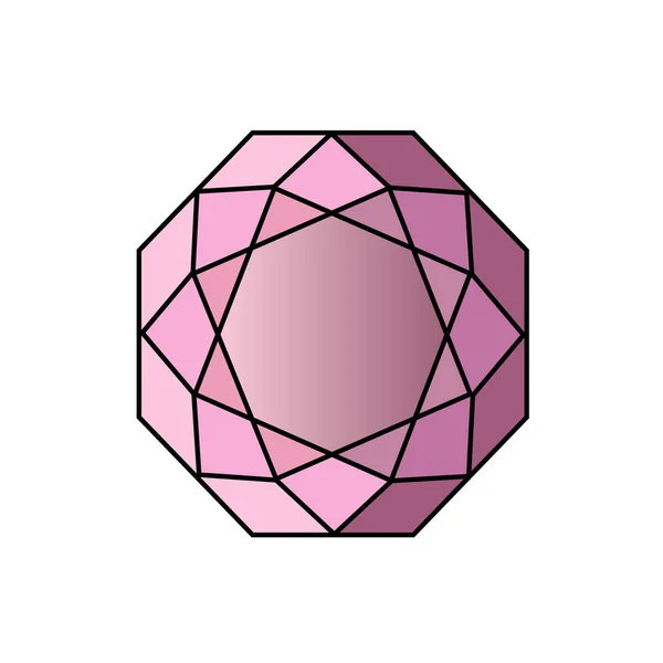 Дизайн красивого фіолетового дорогоцінного каменю — стоковий вектор