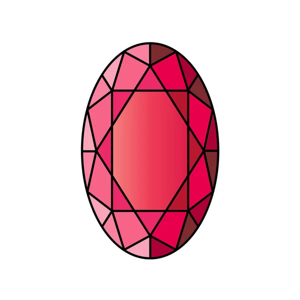 Belle pierre rouge — Image vectorielle
