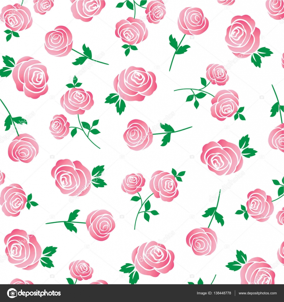 Pink rose pattern Stock Vector by ©scrapster 138448778