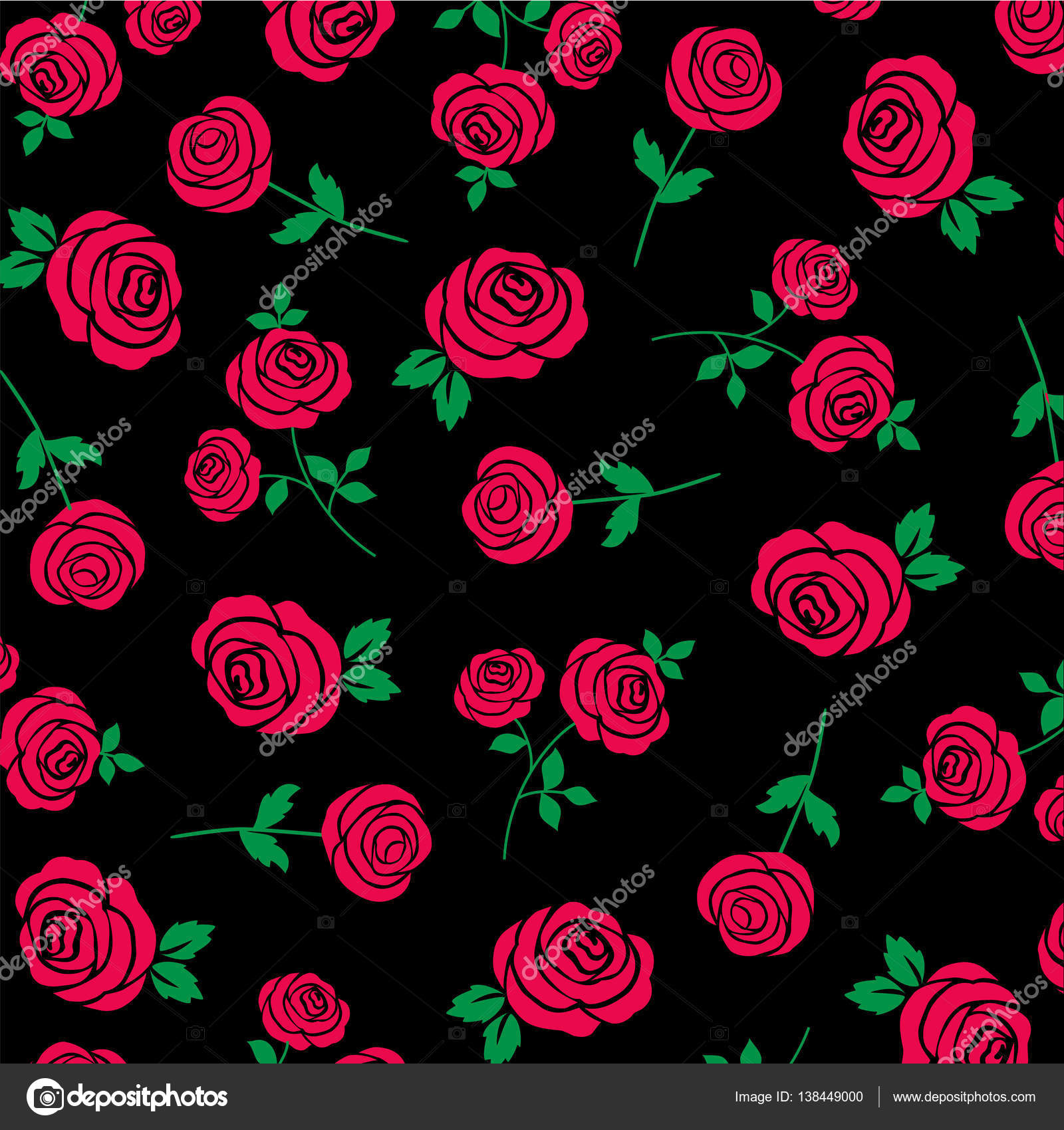 red rose pattern — Stock Vector © scrapster #138449000