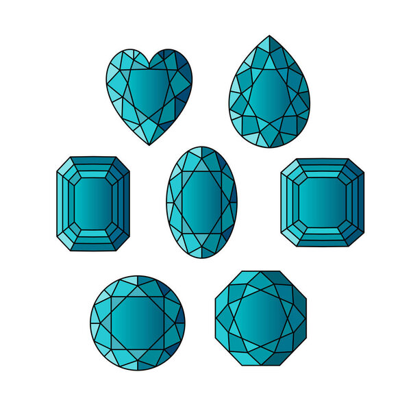 aquamarine gemstone pattern 