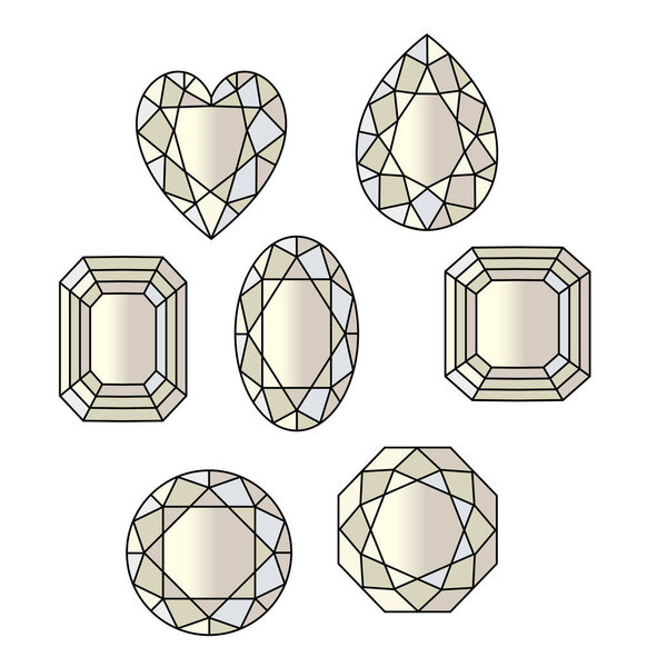 set of gemstone pattern