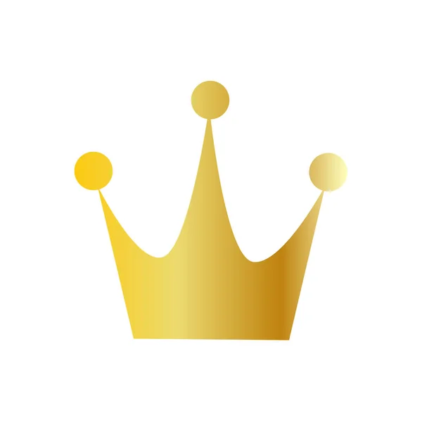 Metallic gold crown — Stock Vector