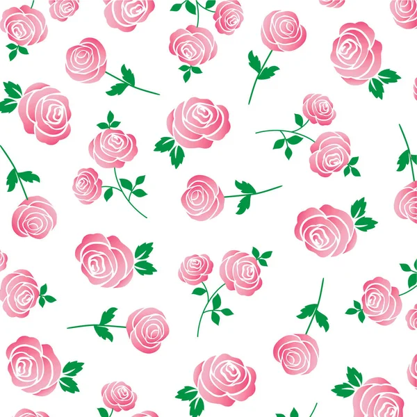 Pink rose pattern — Stock Vector