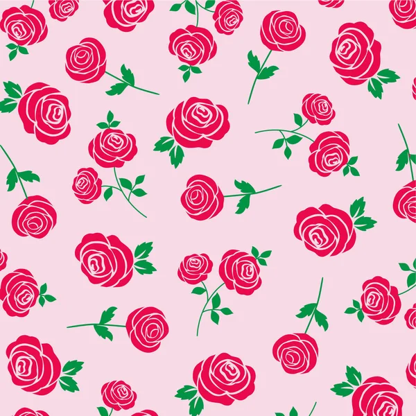 Muster roter Rose — Stockvektor