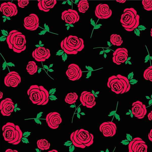 Червоні троянди візерунком — стоковий вектор