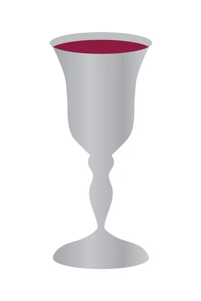Ασημένιο goblet με κρασί — Διανυσματικό Αρχείο