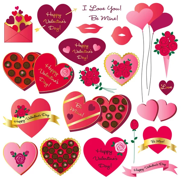 Día de San Valentín clipart — Archivo Imágenes Vectoriales