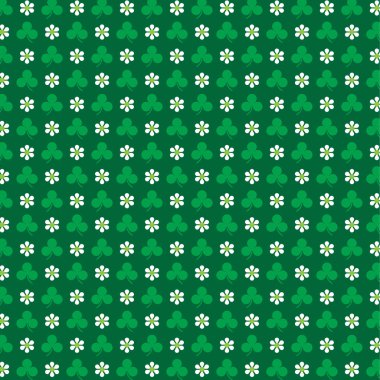 Shamrock ve papatya desen 