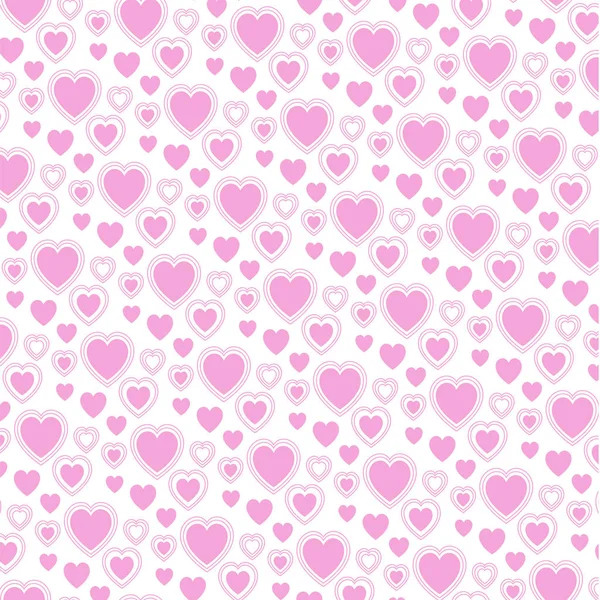 Valentinstag rosa Herzmuster — Stockvektor