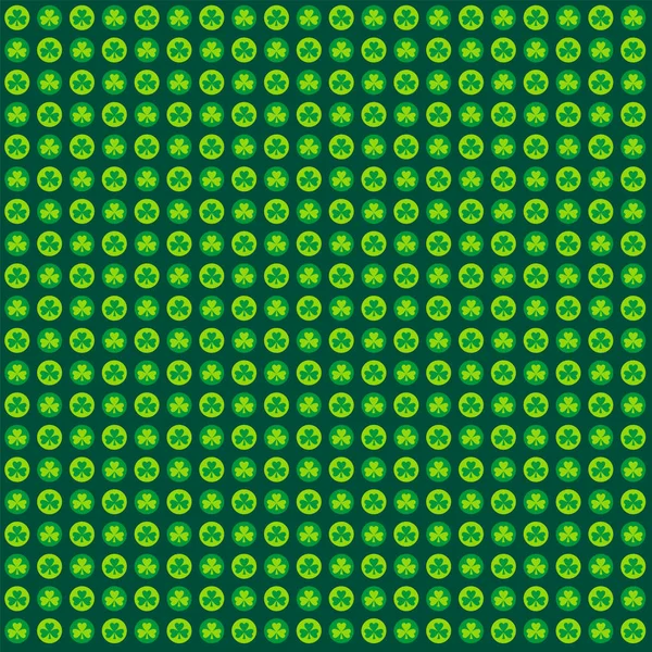 Shamrock polka dots pattern — Stock Vector