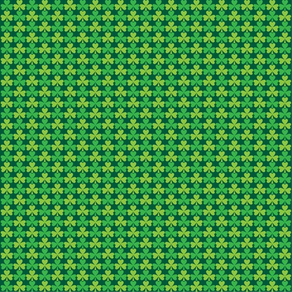 Trébol verde patrón de flores — Vector de stock