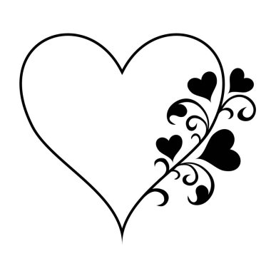 Çerçeve şeklinde kalp Valentine