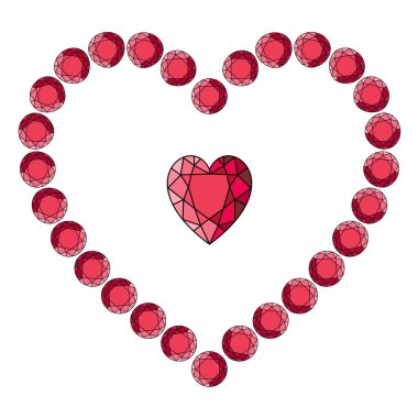 Çerçeve şeklinde kalp Valentine