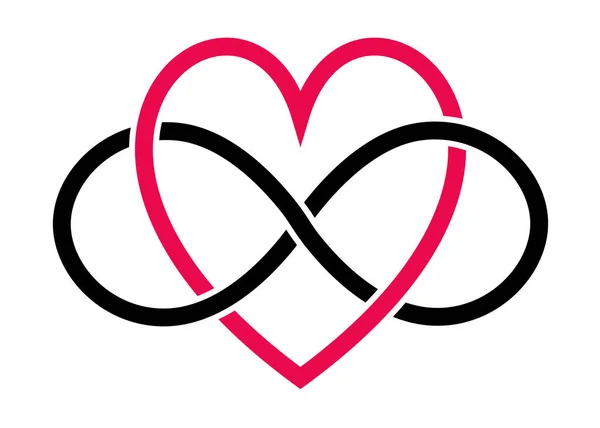 Heart and infinity signs — Stock Vector