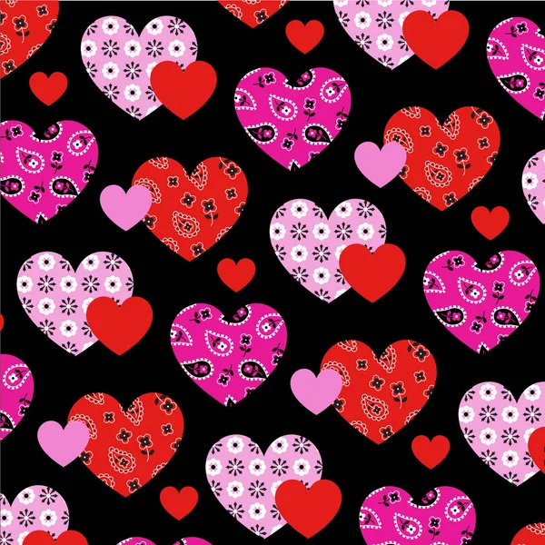 Kolorowe serca Walentynki — Wektor stockowy