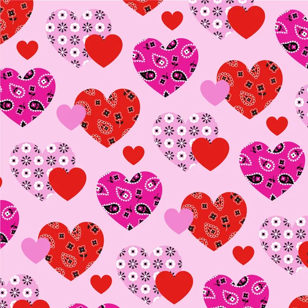 Valentines cœurs colorés — Image vectorielle