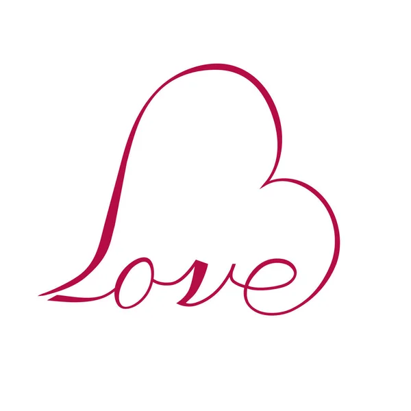 Valentine Inscripción de amor — Vector de stock