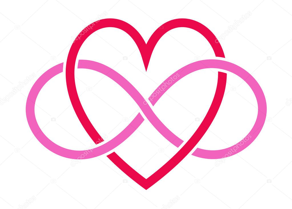heart and infinity signs