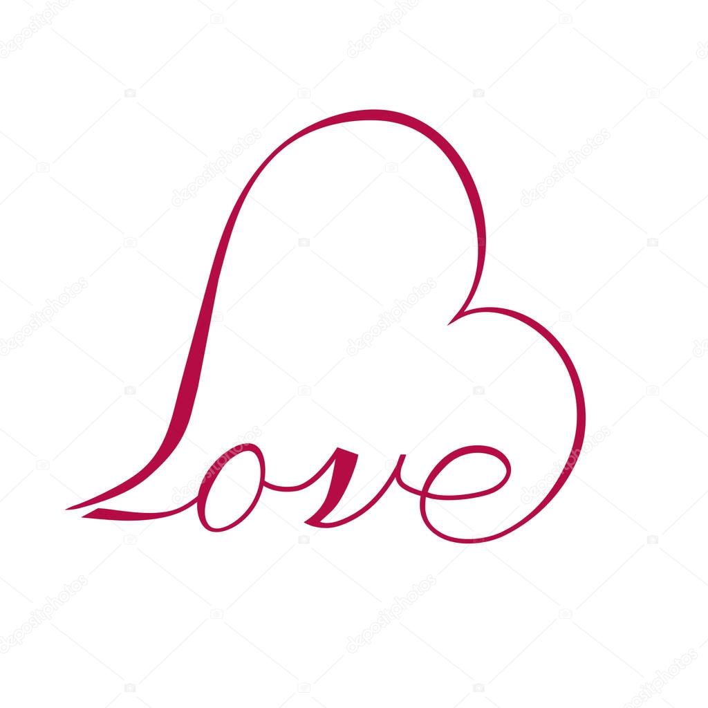 valentine Love inscription 