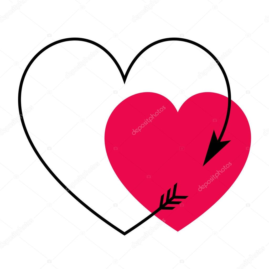 heart shaped arrow 