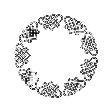 celtic heart circle frame clipart