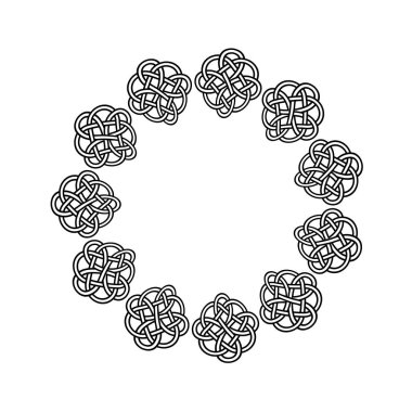 karmaşık celtic knot daire çerçeve