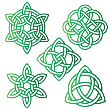 Yeşil celtic knot seti