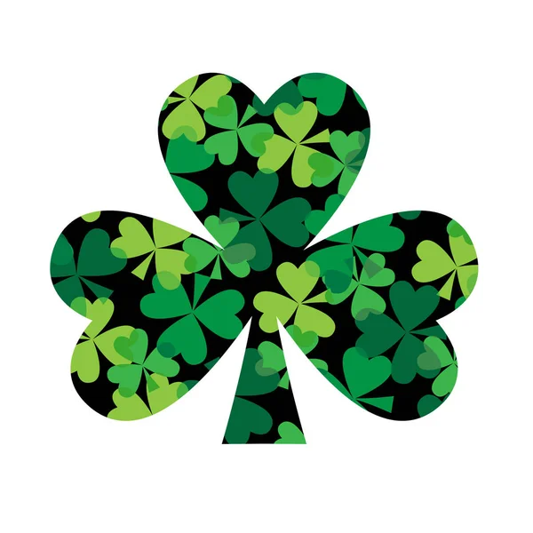 Shamrock ikon mintával — Stock Vector