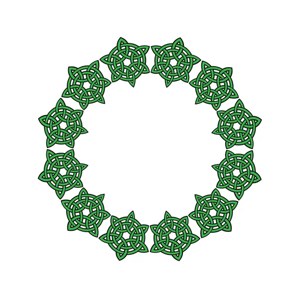 Cadre cercle noeud celtique — Image vectorielle