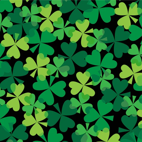 Overlappende shamrock patroon — Stockvector