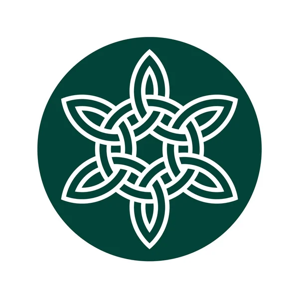 Keltský uzel na zelené — Stockový vektor
