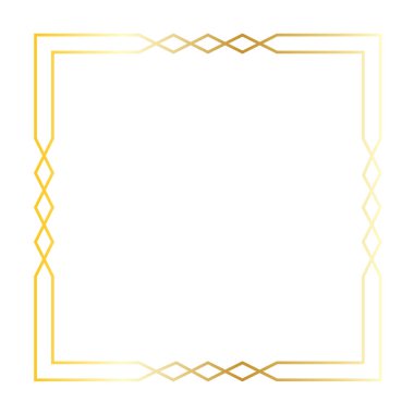 Altın art deco kare çerçeve