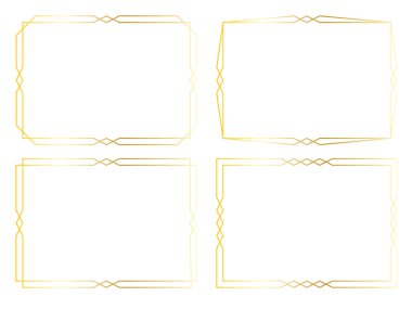 Altın art deco çerçeveler