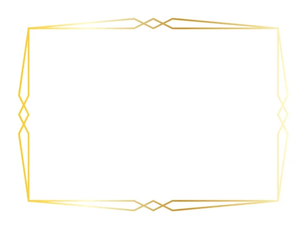Altın art deco kare çerçeve