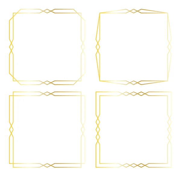 Altın art deco kare kare