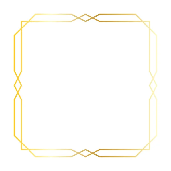 Altın art deco kare çerçeve